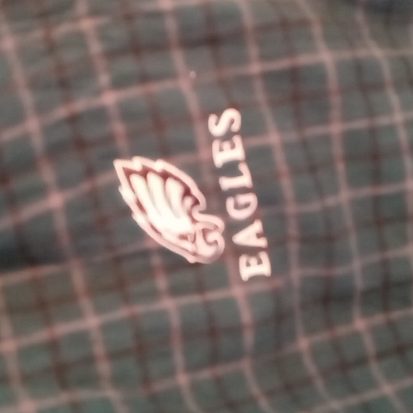 Reeboks Phila Eagles Men's Green Plaid Pajama Pants SZ LG - Picture 4 of 11